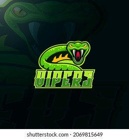 Snake mascot logo design good use for symbol identity emblem badge and more
