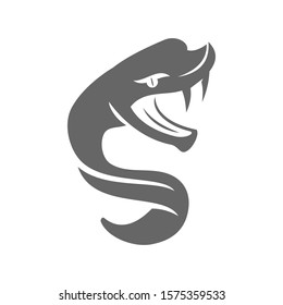 Snake Mascot logo template design Vector illustration Isolated