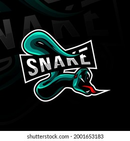 Snake mascot logo template design