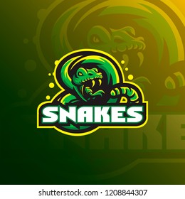 Snake Mascot Logo Vector Illustration