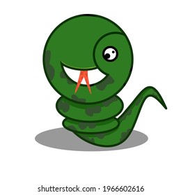 Snake Mascot Logo. Viper Animal Symbol Icon Character Element. Reptile Wildlife Vector Illustration. Anaconda and Python Cartoon Character

