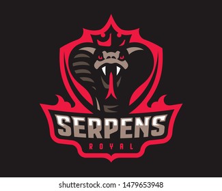 Snake modern logo. Viper emblem design template for a sport and eSport team.