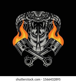 snake motorcycle illustration design is suitable for the design of shirts, logos, and merchandise. Available in eps 10 format