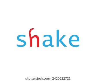 Snake nagative space creative  text logo design.