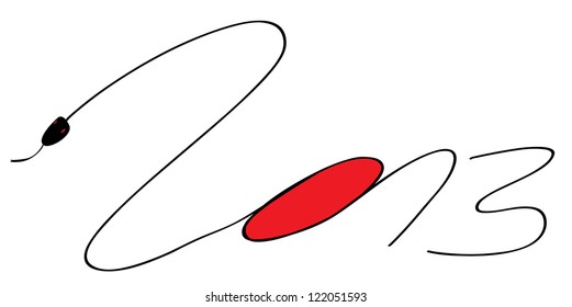 Snake new year 2013 EPS10 vector