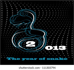 snake new year card 2013