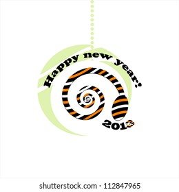 snake new year card 2013