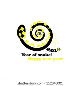 snake new year card 2013