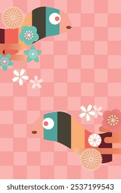 Snake New Year's card Cute Background
