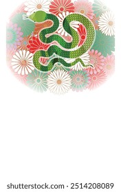 Snake New Year's card Oriental zodiac Background