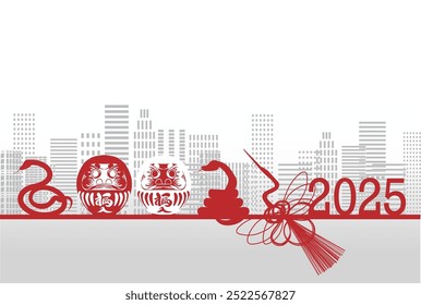 Snake New Year's card Oriental zodiac Background