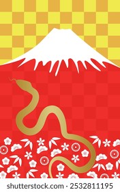Snake New Year's card Oriental zodiac Background