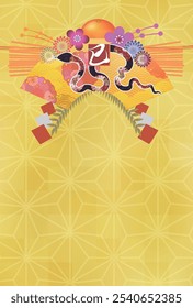 Snake New Year's card Oriental zodiac Background