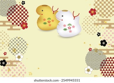 Snake New Year's card Oriental zodiac Background