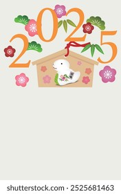 Snake New Year's card Silhouette Background