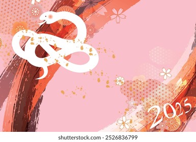 Snake New Year's card Silhouette Background