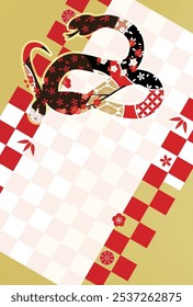 Snake New Year's card Silhouette Background