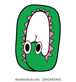 Número de serpiente dibujado a mano archivo de Vector