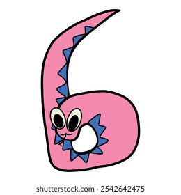 Snake number hand drawn vector file