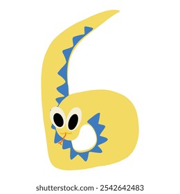 Snake number hand drawn vector file