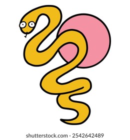 Arquivo de vetor desenhado à mão com número de serpente