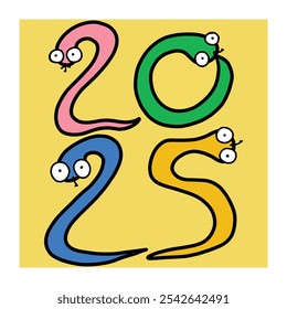 Snake number hand drawn vector file