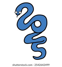 Arquivo de vetor desenhado à mão com número de serpente