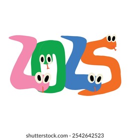 Snake number hand drawn vector file