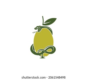ilustración del logotipo de la serpiente con oliva 