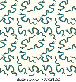 snake on a light background seamless pattern