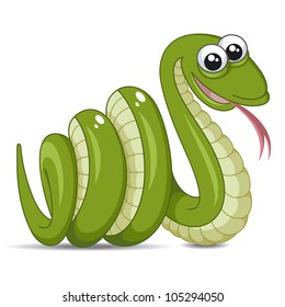 Snake on a white background