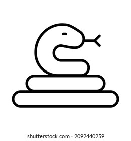 Snake Outline Icon Animal Vector