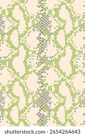  o padrão de cobra continua infinitamente em tons beges. Padrão sem emenda da pele do animal.