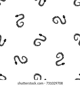 Snake pattern repeat seamless in black color for any design. Vector geometric illustration