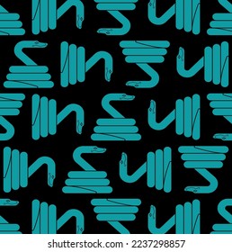 Snake pattern seamless. Serpent background. Ornament of kids fabric