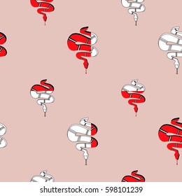 snake pattern seamless pattern vector illustration