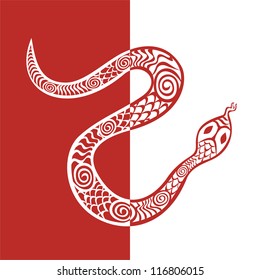 Snake pattern vector illustration