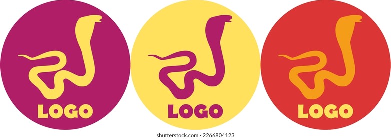 snake pet logosymbol, for stickers and snake animal lovers community