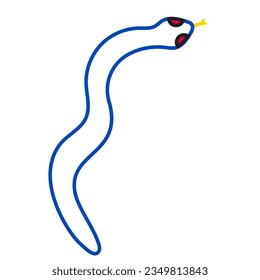 snake pictogram magic element design isolated white background