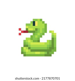 Snake Pixel Art Isolated Vector Illustration Stock Vector (Royalty Free ...