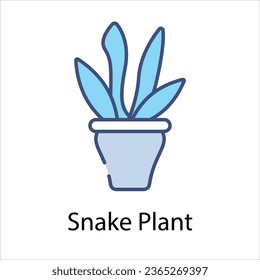 Snake Plant icon vector stock illustration