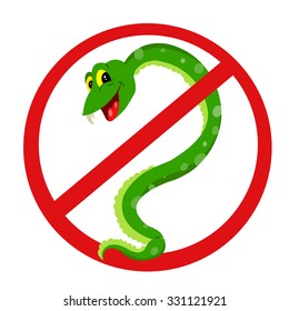 Snake prohibitory sign