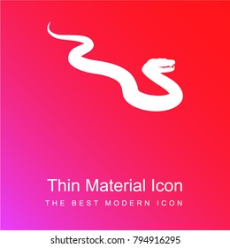 Snake red and pink gradient material white icon minimal design