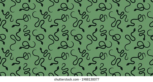Snake repeat pattern design, vector background. Serpent wallpaper.
