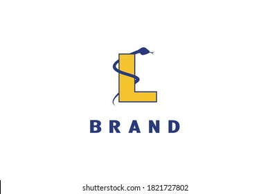 Snake S L logo, initial letter SL graphic logo template, with snake design concept.