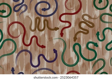 snake seamless pattern for background, fabric, cover, wrapping, etc