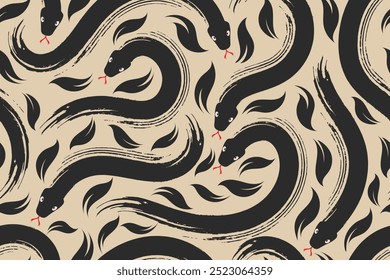 snake seamless pattern for background, fabric, cover, wrapping, etc