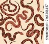 snake seamless pattern in beautiful vector