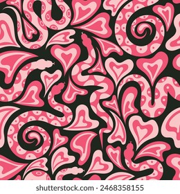 snake seamless pattern in beautiful vector