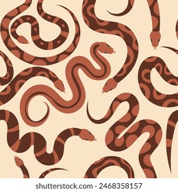 snake seamless pattern in beautiful vector